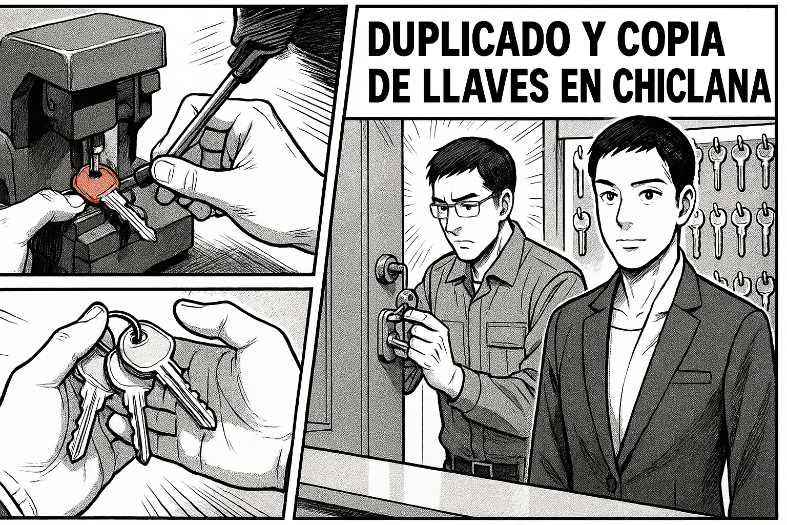 Duplicado y copia de llaves en Chiclana - Cerrajero Novo en Chiclana de la Frontera